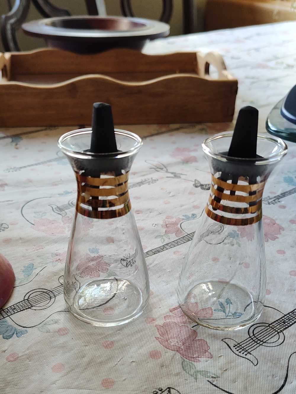 Pyrex Glass Salt and Pepper shakers